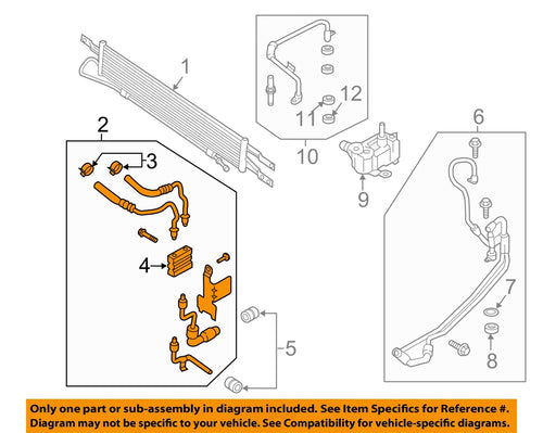 FORD OEM 17-20 Fusion,MKZ Cooling Trans Oil Cooler-Cooler Pipe HG9Z7R081C