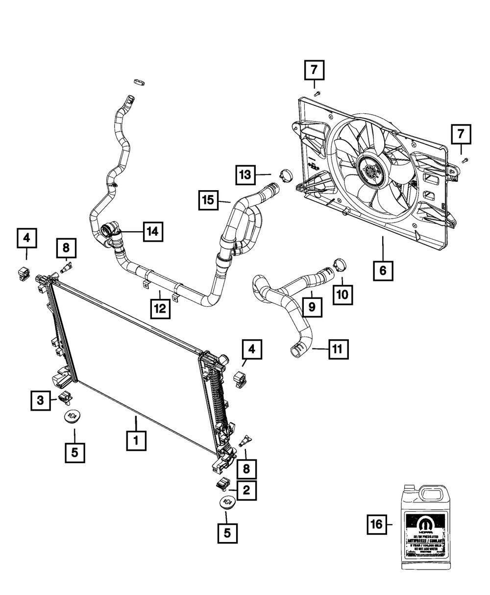 Genuine Mopar Radiator Outlet Hose 68104981AD